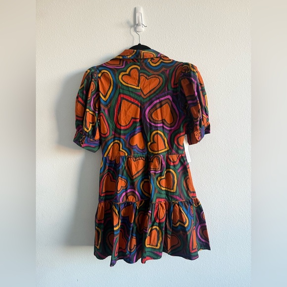 NWT FARM Rio Short-Sleeve Bow-Front Mini Dress - Picture 8 of 8